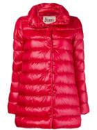 Herno Button Padded Coat - Red