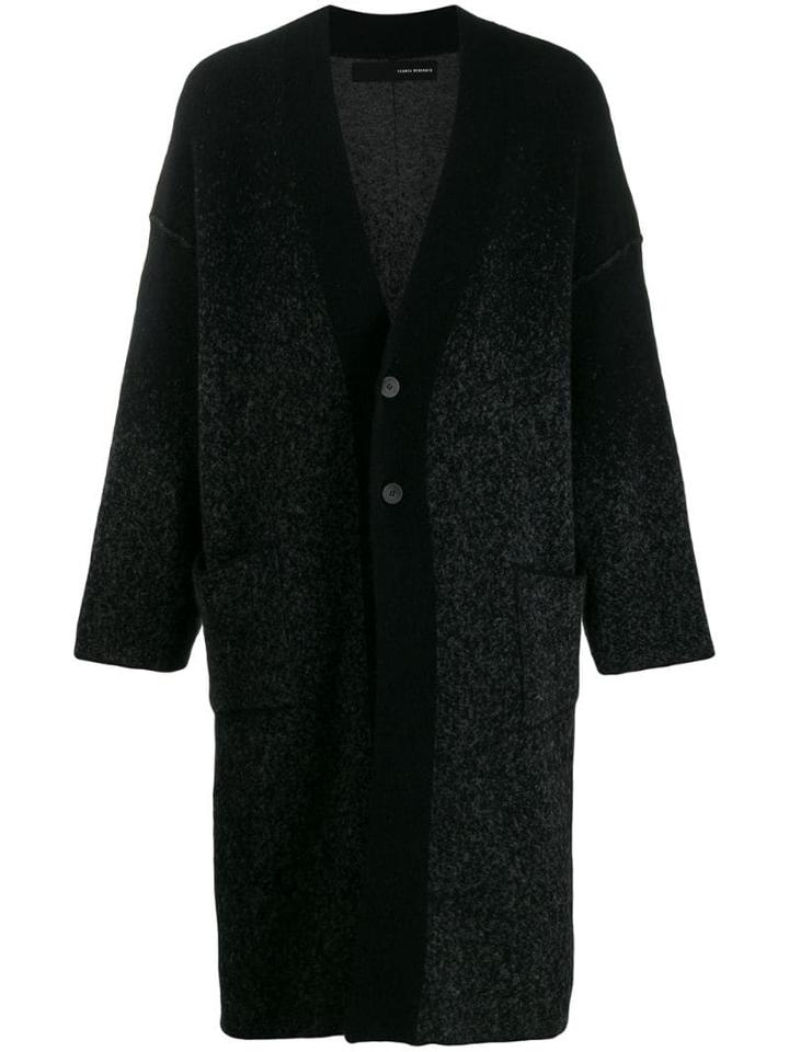 Isabel Benenato Oversized Gradient Cardigan - Black