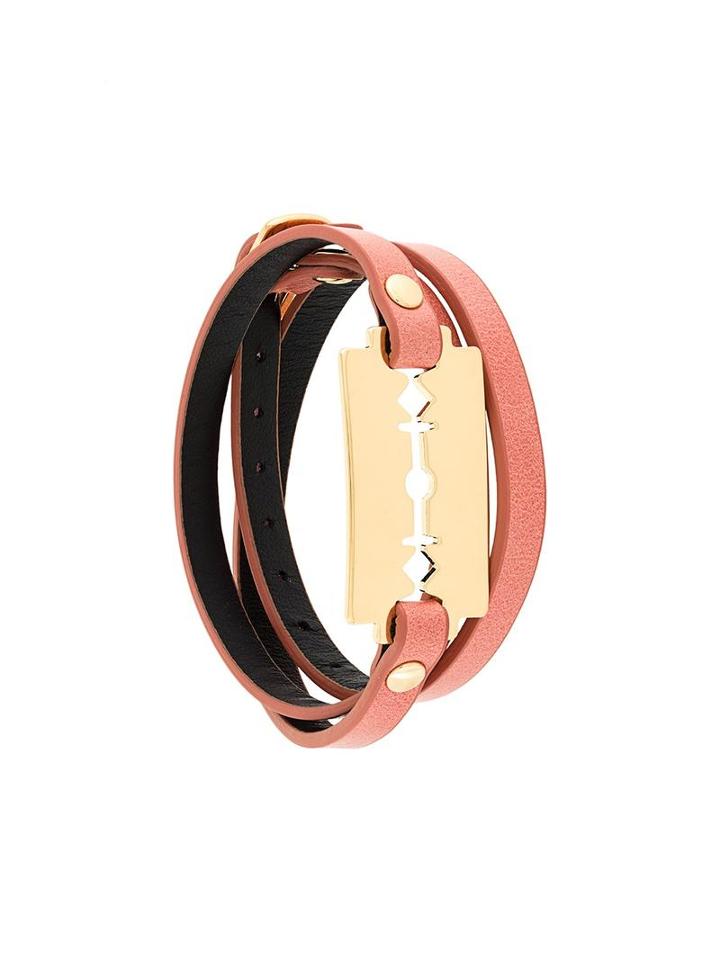 Mcq Alexander Mcqueen Razor Wrap Bracelet, Women's, Red