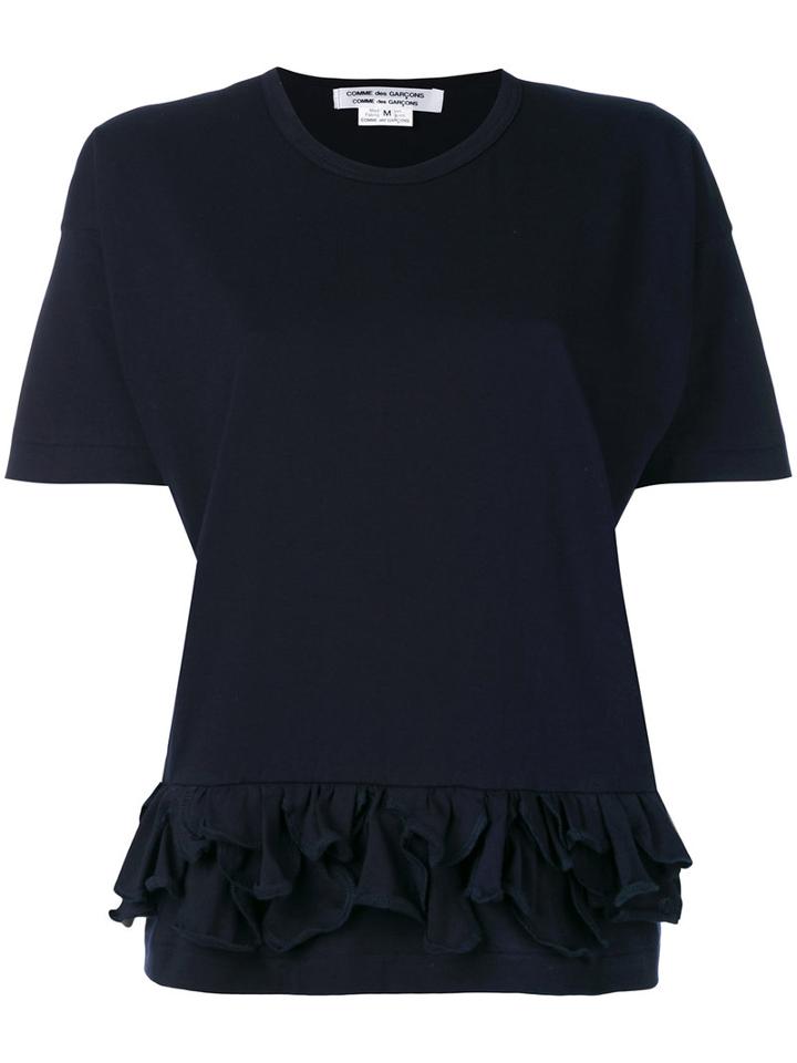 Comme Des Garçons Comme Des Garçons - Ruffled T-shirt - Women - Cotton - S, Black, Cotton