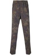 Stella Mccartney Mixed-print Tapered Trousers - Grey