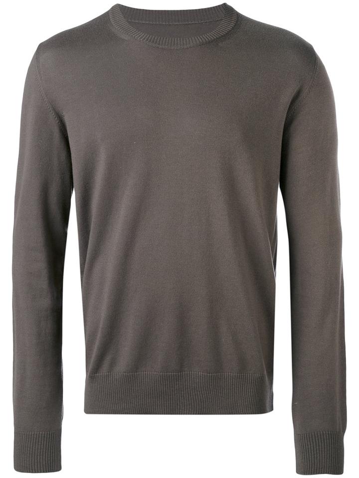 Classic Knitted Sweater - Men - Cotton/leather/wool - S, Green, Cotton/leather/wool, Maison Margiela
