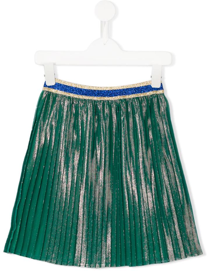 Gucci Kids Iridescent Plissé Skirt, Girl's, Size: 8 Yrs, Green