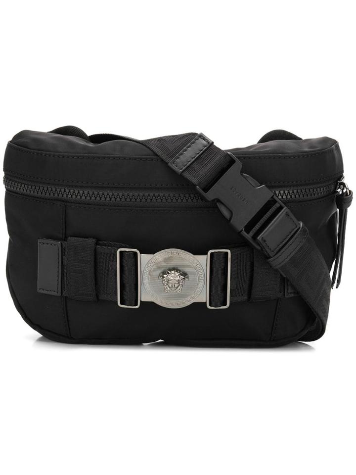 Versace Greca Ribbon Belt Bag - Black