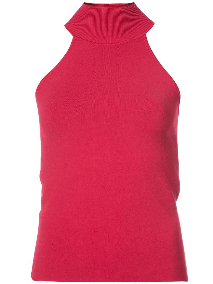 Derek Lam Halter Turtleneck Top - Red