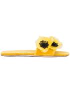 Miu Miu 3d Flower Slides - Yellow & Orange