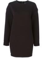 Dkny Oversized Sweatshirt Dress, Women's, Size: Xs/s, Black, Polyester/viscose