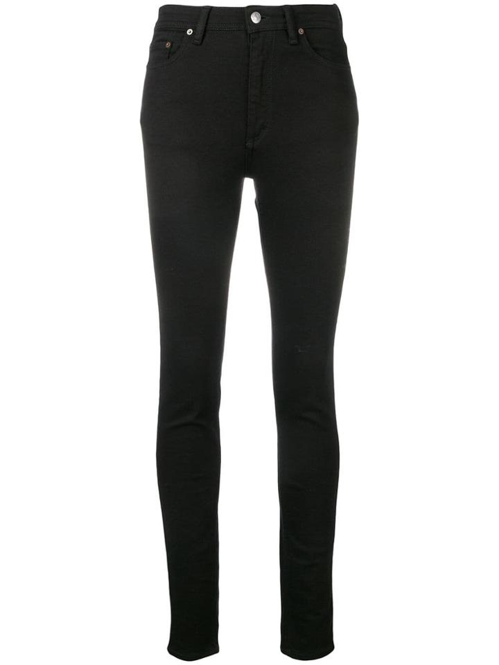 Acne Studios Peg High Waist Jeans - Black
