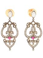 Sabine G 18k Rose Gold, Ruby And Diamond Earrings