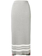 Thom Browne Trompe L'oeil Pleat Slip Skirt - Grey