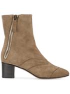 Chloé Grey Suede Lexie 55 Ankle Boots