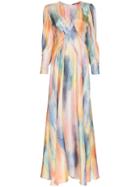 Sies Marjan Virginia Silk Draped Maxi Dress - Multicolour