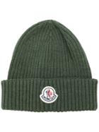 Moncler Ribbed Beanie - Green