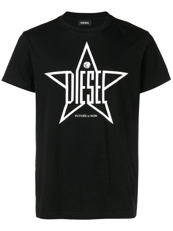 Diesel Star Print T-shirt - Black