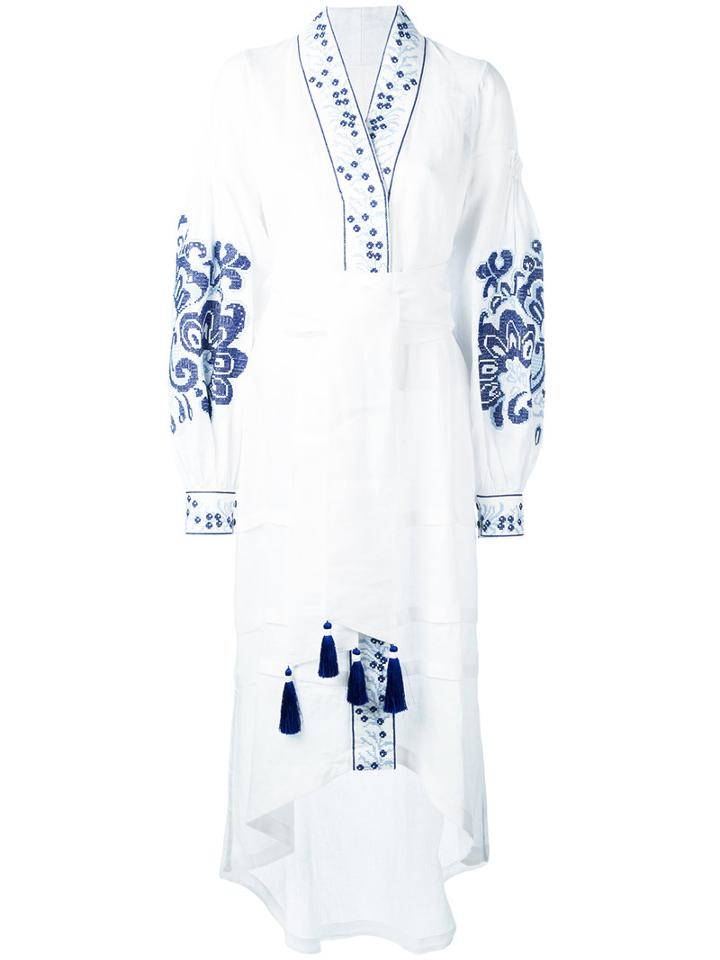 'berry' Dress - Women - Linen/flax - M, White, Linen/flax, Yuliya Magdych