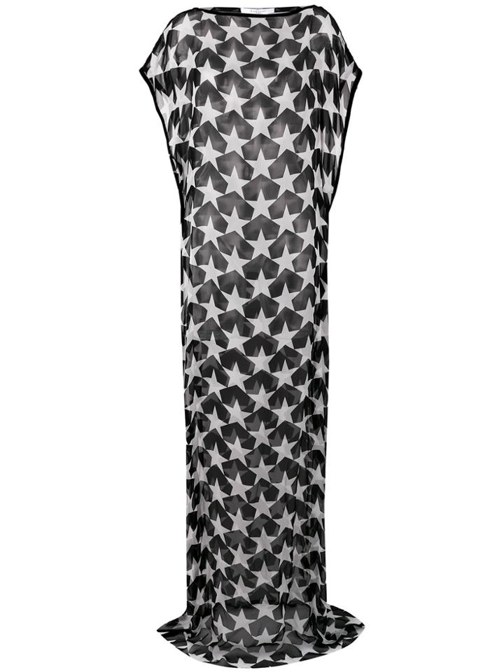 Givenchy Star Print Sheer Dress - Black