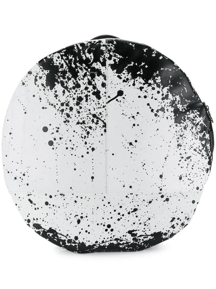 Côte & Ciel Paint Splatter-print Circle Backpack - White