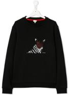 Paul Smith Junior Teen Zebra Print Sweatshirt - Black