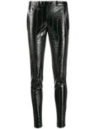 Giamba Crocodile Embossed Trousers - Black