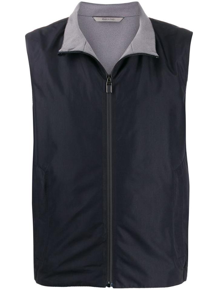 Canali Sleeveless Gilet - Blue