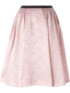 Antonio Marras Flared Brocade Skirt, Women's, Size: 42, Pink/purple, Polyester/polyamide/acrylic/viscose