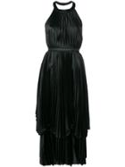 Parlor Pleated Layered Dress - Black