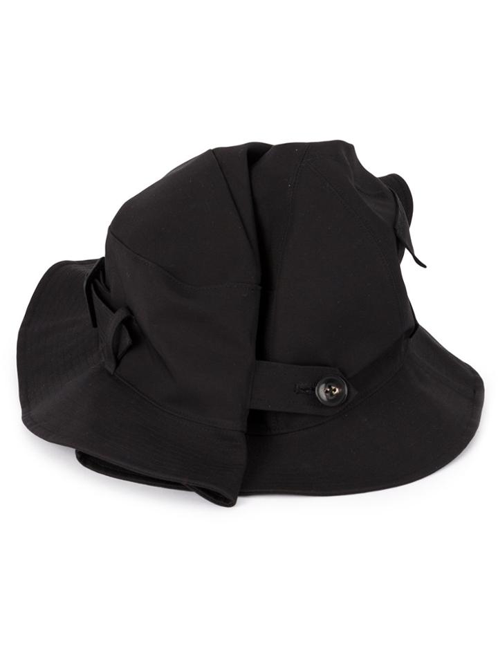 Ca4la Double Folded Panama Hat - Black