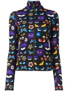 Fendi Fendi Wonders Zipped Sweatshirt, Women's, Size: 40, Black, Polyester/spandex/elastane