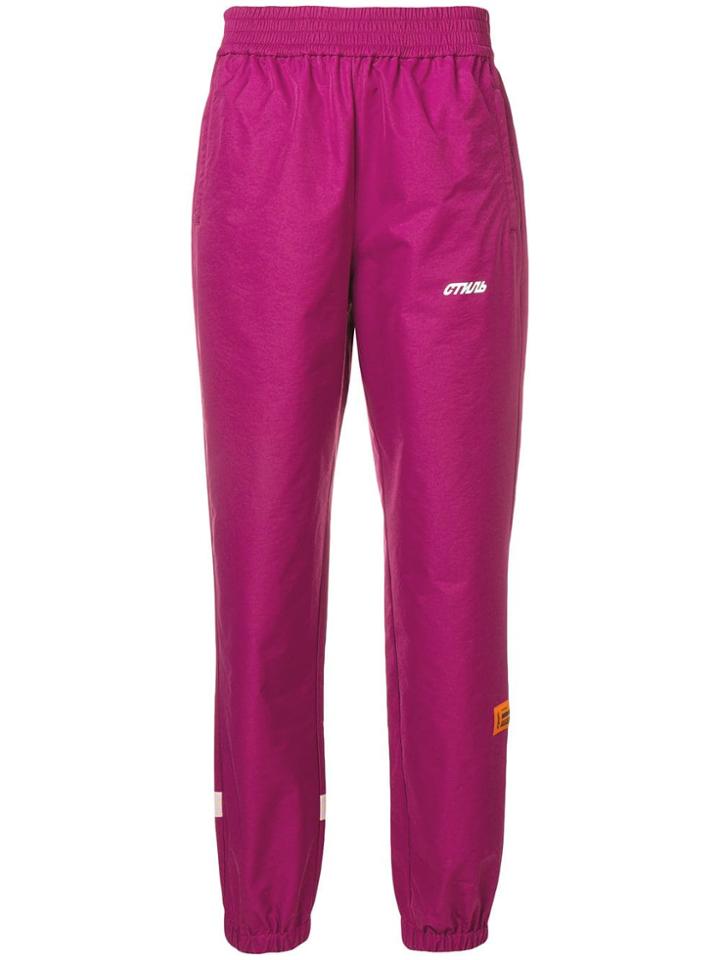 Heron Preston Patch Detail Track Pants - Purple