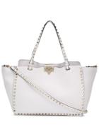 Valentino Valentino Garavani Rockstud Trapeze Tote - White