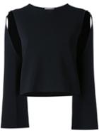 Scanlan Theodore Trapeze Long Sleeved Top, Women's, Size: Medium, Black, Viscose