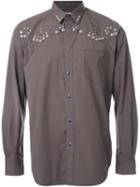 Toga 'typewriter' Shirt, Men's, Size: 46, Brown, Cotton/brass