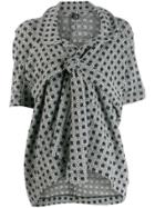 Yohji Yamamoto Vintage Patterned Knot Detail Jacket - Black