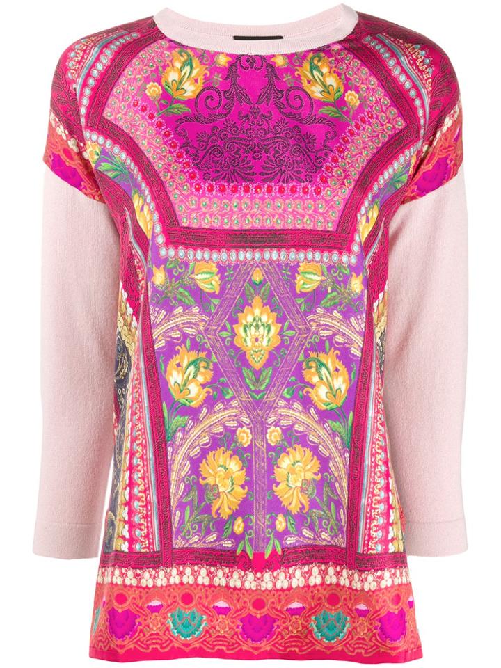 Etro Floral Print Sweatshirt - Pink