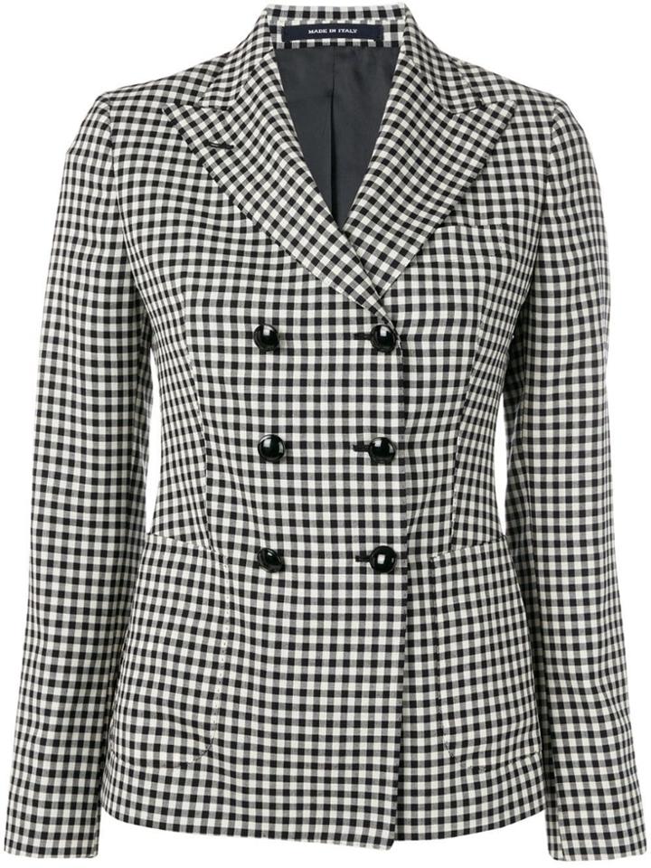 Tagliatore Janise Checked Blazer - Black