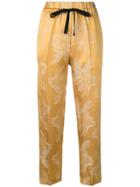 Forte Forte Flower Pattern Trousers - Gold
