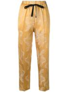 Forte Forte Flower Pattern Trousers - Gold