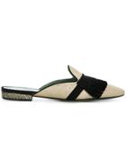 Paola D'arcano Fringed Slip On Loafers - Metallic