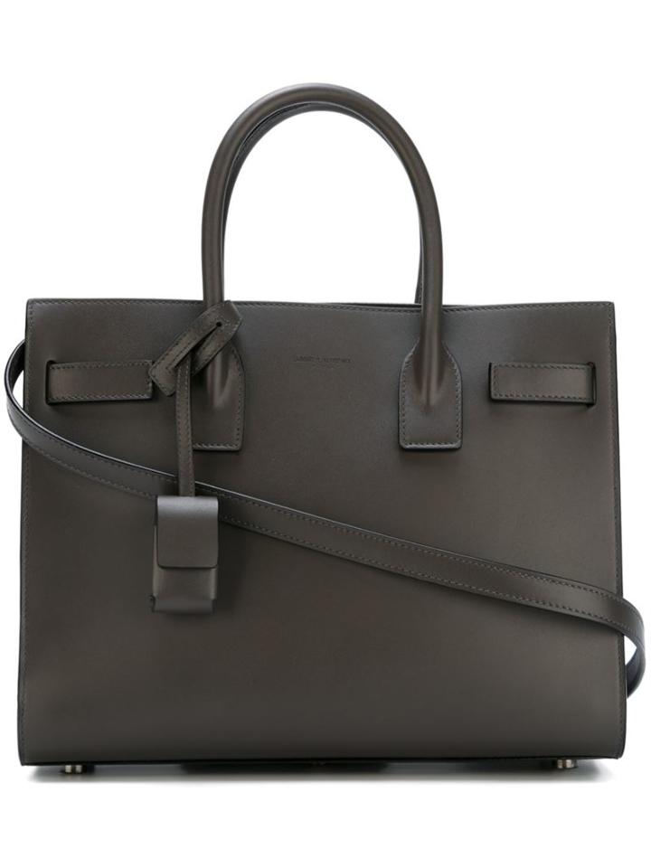Saint Laurent Baby 'sac De Jour' Tote, Grey, Calf Leather