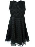 Giamba Embroidered Dress, Women's, Size: 40, Black, Polyester/cotton