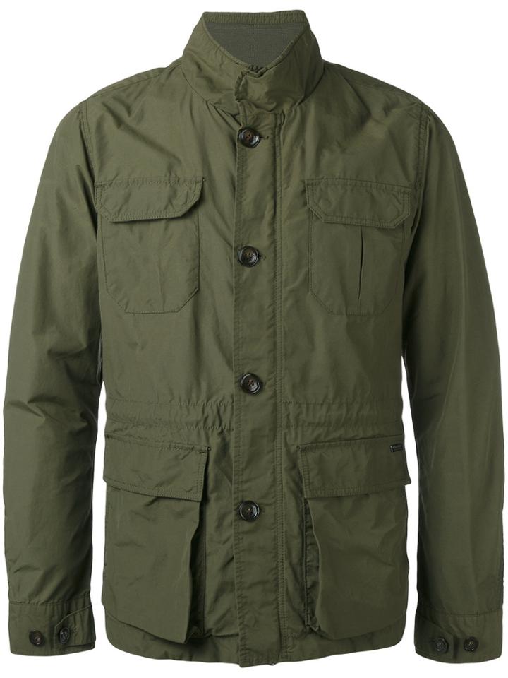 Woolrich Multi-pockets High Neck Jacket - Green