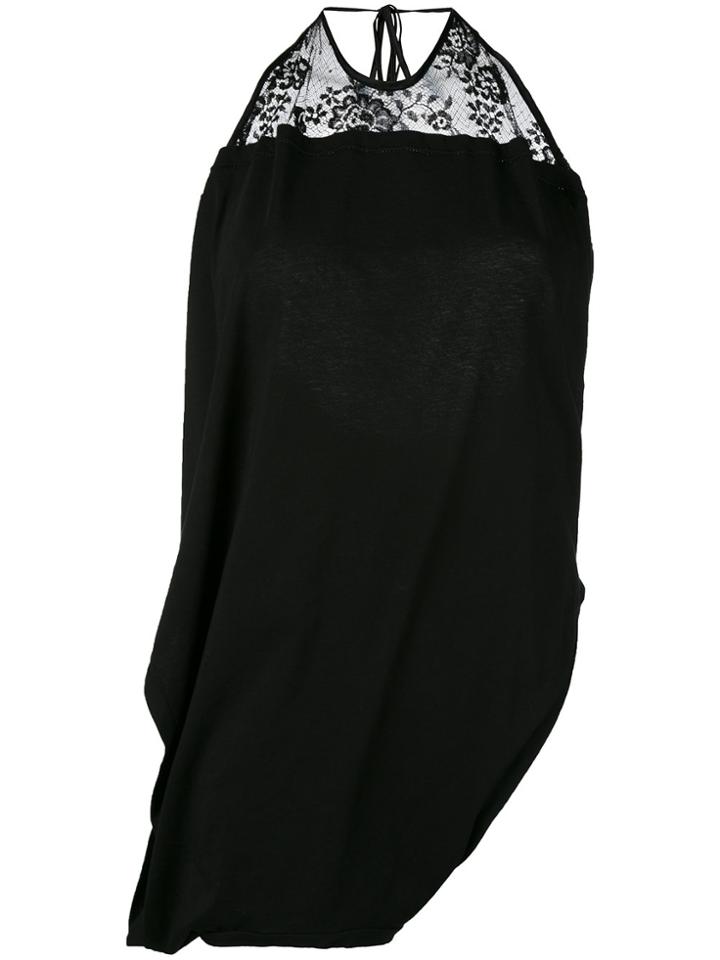 Aries Lace Halter Top - Black