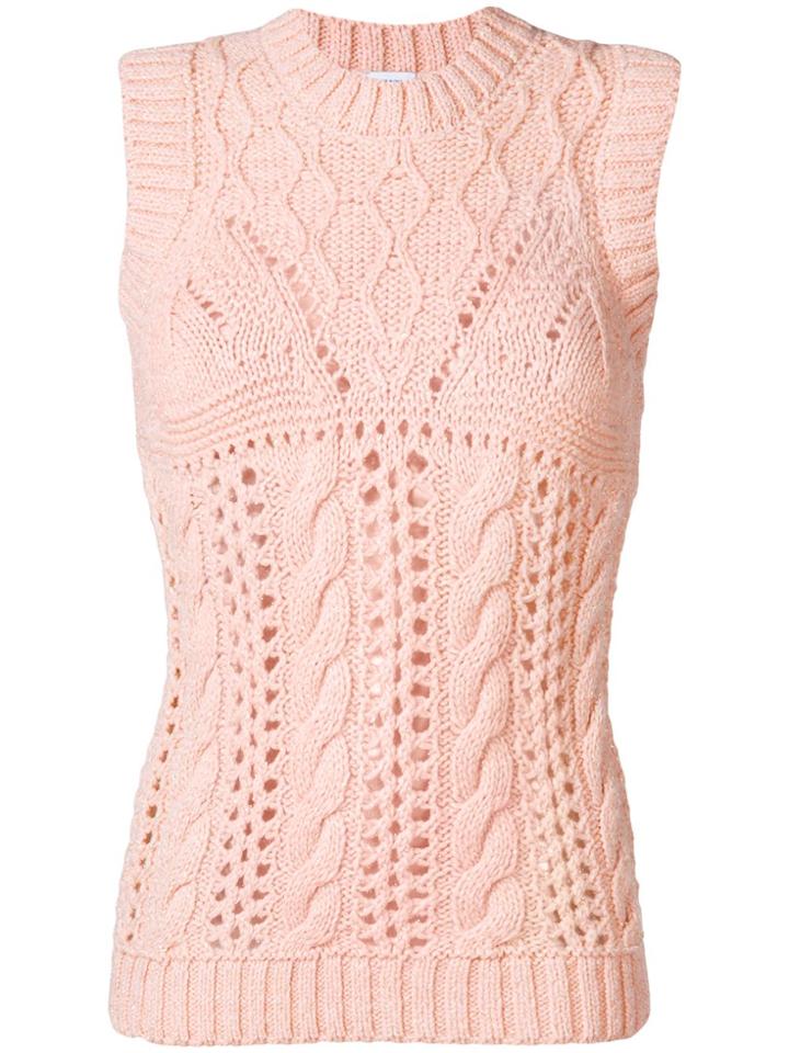 M Missoni Cable Knit Vest - Pink & Purple