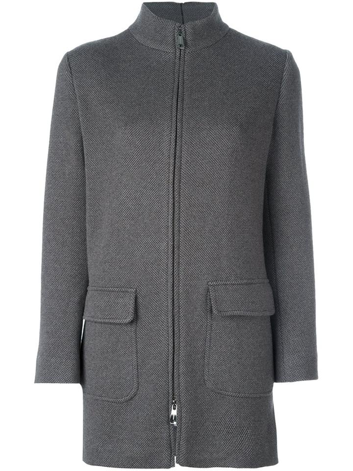Manzoni 24 - Zipped Coat - Women - Cashmere - 42, Brown, Cashmere