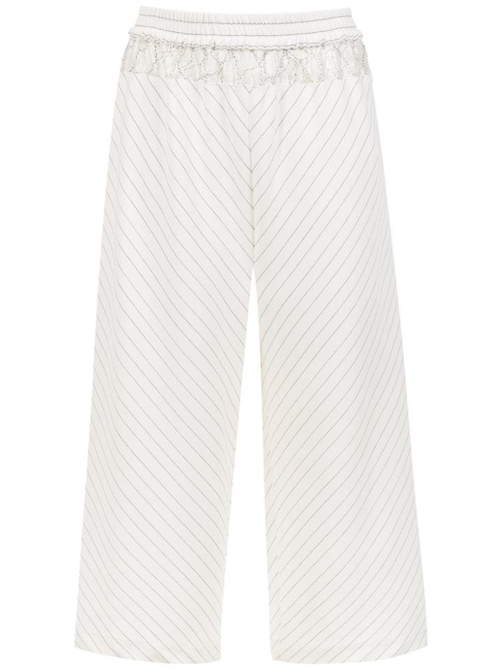 À La Garçonne Striped Trousers - White