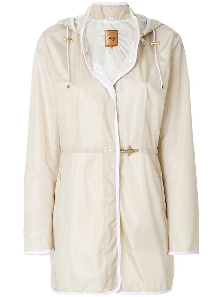 Fay Waterproof Hooded Overcoat - Nude & Neutrals