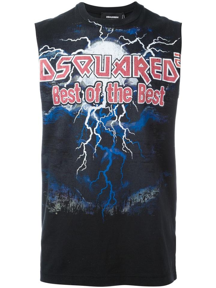 Dsquared2 Best Of The Best Tank Top, Men's, Size: Large, Black, Cotton