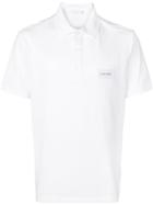 Calvin Klein Logo Patch Polo Shirt - White
