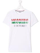 Moschino Kids Teen Logo Couture Print T-shirt - White