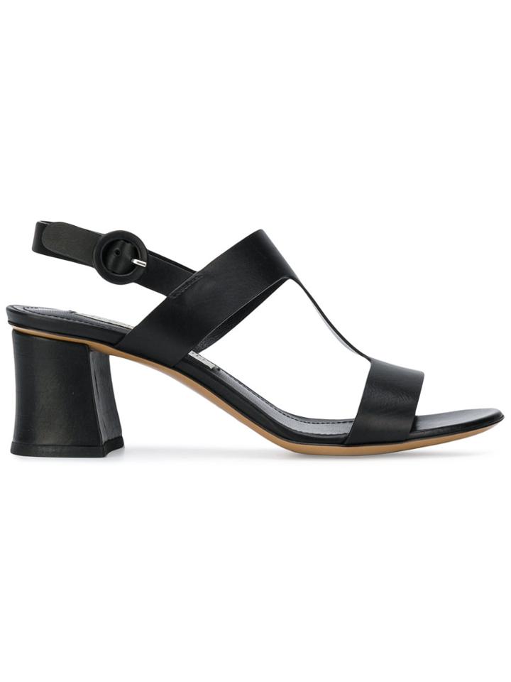 Vittorio Virgili Strappy Block Heel Sandals - Black